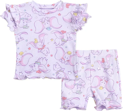 Miniatura 7 de Disney Conjunto de camiseta acanalada y pantalones cortos de ciclismo para recién nacidos a niños grandes (0-3 meses - 14-16)