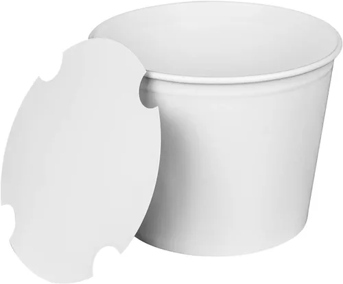 Miniatura 3 de Karat Paquete C-FB85W (7.441 in) cubos de comida de 85 onzas con tapas de papel (caja de 180)