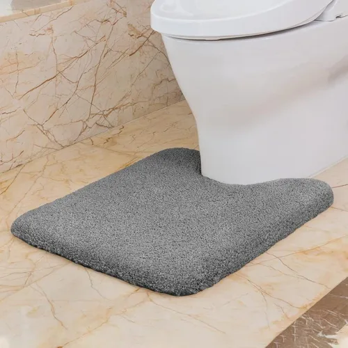 Miniatura 30 de VANZAVANZU Alfombras de Baño Antideslizantes Ultra Suaves Absorbentes de Microfibra Esponjosas Gruesas Alfombras de Baño Lavables a Máquina Gris