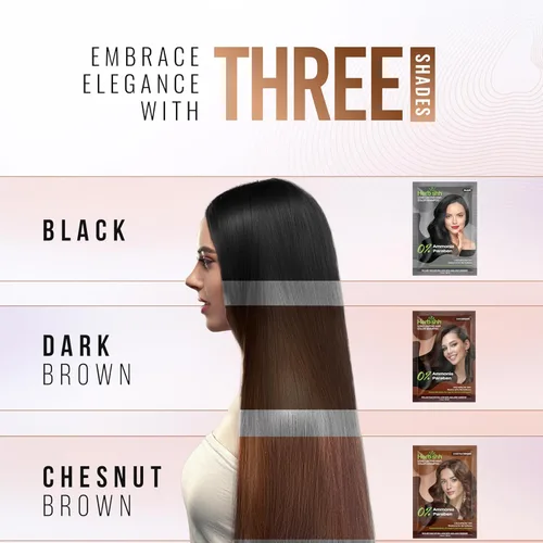 Miniatura 7 de Herbishh Paquete de Viaje Champú Tinte para el Cabello en Sobre + 1 Sobre de Mascarilla Capilar de Argán (Negro, 1 sobre)