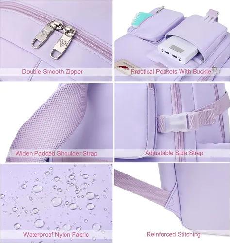 Miniatura 5 de Mochila para laptop de 15.6 pulgadas, mochila escolar para niños, mochila universitaria, mochila de viaje, bolsas grandes para adolescentes, niñas