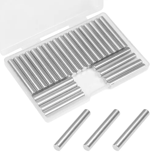Miniatura 31 de MroMax 100 pasadores cilíndricos de acero inoxidable 304 M1.0.197 x 0.236 in, clavijas de soporte de estante para dispositivos metálicos