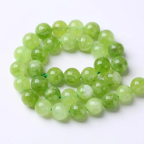 Miniatura 5 de 90 cuentas de jade de encaje verde peridoto natural de 4mm (0.157 pulgadas), cuentas espaciadoras redondas sueltas para hacer joyas, pulseras DIY
