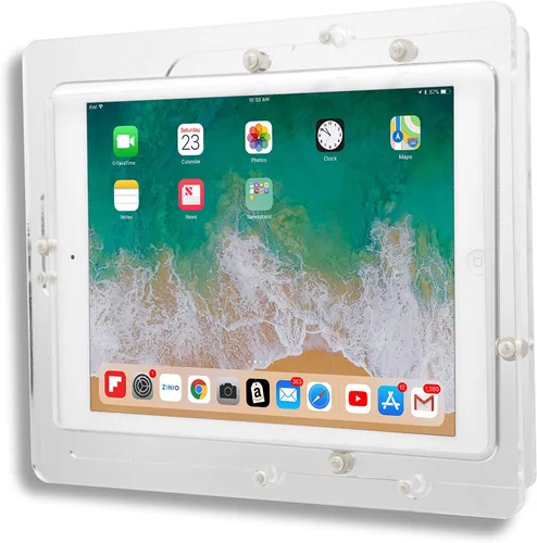 Miniatura 7 de Carcasa VESA acrílica antirrobo para Apple iPad mini 4/5 de 8 pulgadas con kit de montaje en pared y cable de carga en ángulo de 90 grados