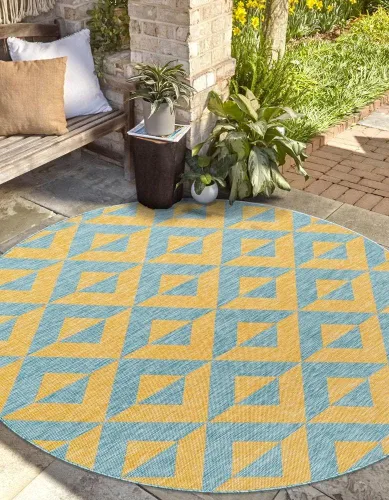 Miniatura 26 de Unique Loom Jill Zarin Outdoor Collection - Alfombra rectangular (2 pies 2 pulgadas x 3 pies 1 pulgadas, rectangular, beige y marrón)