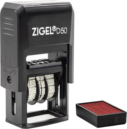 Miniatura 3 de ZIGEL D50 Sello de Fecha con Pagado - Sello de Fecha Autoentintado - Rojo