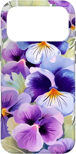 Miniatura 22 de Pansy Flower Pattern Floral Case for iPhone 17