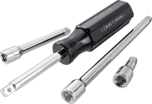 Miniatura 6 de CRAFTSMAN Juego de llaves con trinquete de palma, SAE/métrica, unidad de 1/4 pulgadas, 26 piezas (CMMT12004)