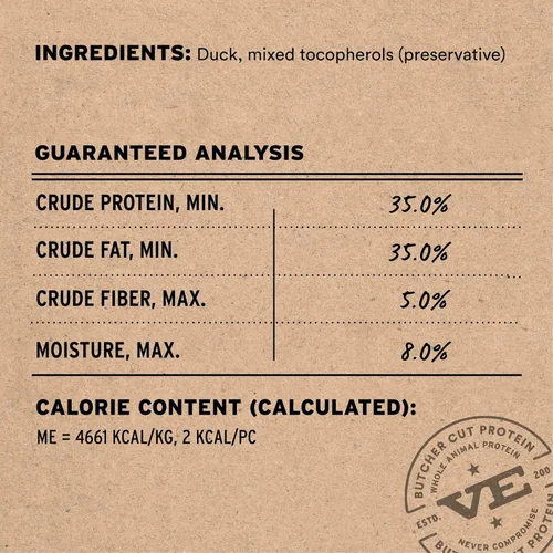Miniatura 3 de Vital Essentials Golosinas liofilizadas para perros Bocados de pato, proteína única Calidad premium Golosinas de entrenamiento sin granos