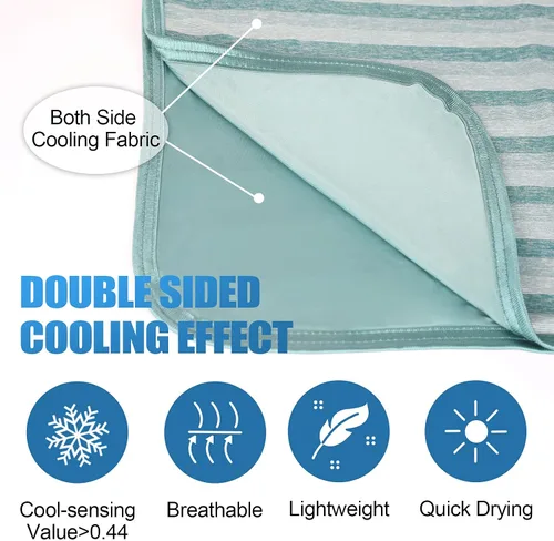 Miniatura 2 de Ailemei Direct Manta refrescante para personas que duermen con calor, efecto frío de doble cara, manta de verano ligera y transpirable para sofá