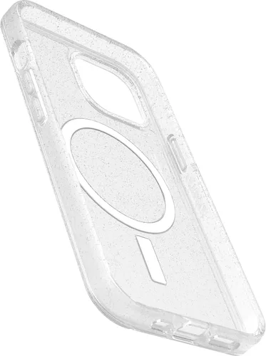 Miniatura 3 de OtterBox Funda transparente para iPhone 15, iPhone 14 y iPhone 13 Symmetry Series - Stardust (transparente/plateado), se acopla a MagSafe, ultra