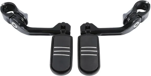Miniatura 6 de XFMT Tabla de piso para pasajero + protectores de motor de carretera de 1-1/4" (32mm) con reposapiés para carretera para modelos de Harley Estribos