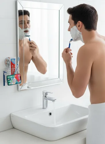 Miniatura 7 de Soporte para cepillos de dientes, ventosa, montaje en la pared, pasta de dientes y cepillos de dientes, estante para jabonera o teléfono, potente