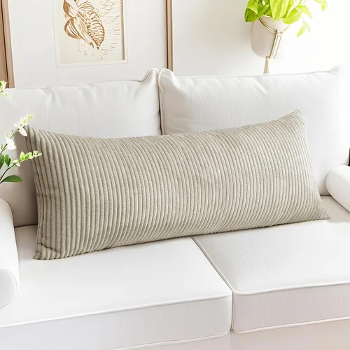 Miniatura 389 de Artscope Fundas de Almohada de Pana a Rayas Acogedoras Súper Suaves Decorativas Cuadradas Fundas de Cojín para Sofá Sillón Dormitorio Decoración