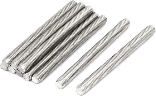 Miniatura 28 de uxcell M3 x 2.362 in 0.020 in Pitch 304 Varillas totalmente roscadas de acero inoxidable barra 10 piezas