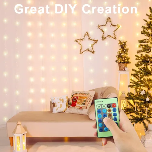 Miniatura 3 de Guirnalda de luces LED de 99 pies con 300 luces para dormitorio, patio, interior/exterior, impermeable, luces de cobre para cumpleaños, boda