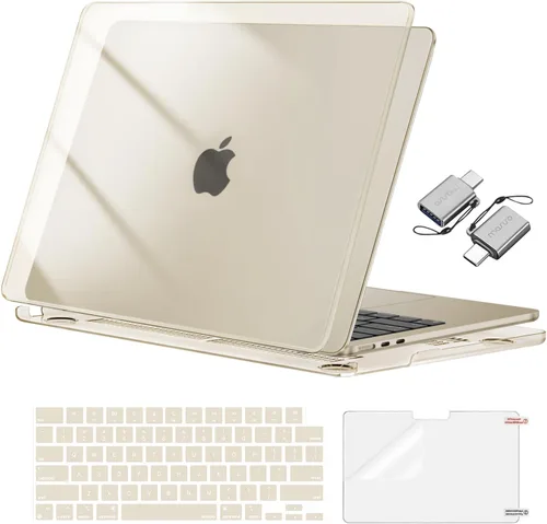 Miniatura 15 de Mosiso Funda para MacBook Air de 13 y 13.6 pulgadas, 2024, 2023 y 2022, M3 A3113, M2 A2681, Touch ID, carcasa rígida, cubierta de teclado, protector