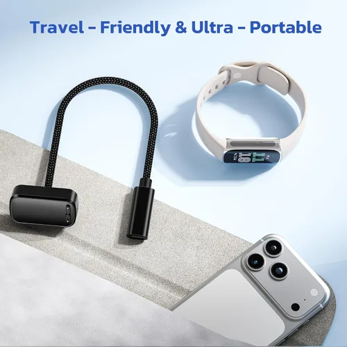 Miniatura 7 de RUXELY Adaptador de cable de carga USB C a Fitbit Charge 6/Charge 5/Luxe, cable de carga portátil tipo C de repuesto para reloj inteligente Fitbit