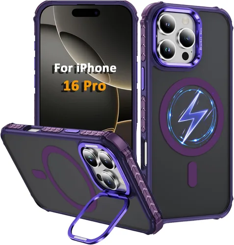 Miniatura 64 de i Phone 13 - Funda para iPhone 14, compatible con carga inalámbrica MagSafe, resistente, a prueba de golpes, soporte ajustable, color rojo mate
