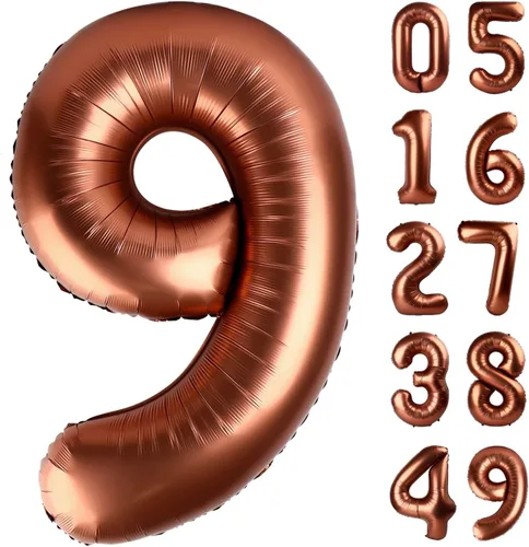 Miniatura 290 de Globo de cumpleaños número 4 dorado de 40 pulgadas, globos gigantes del número cuatro 14 24 34 40 44 2024, globos grandes de lámina de mylar para Oro