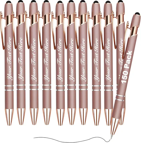 Miniatura 20 de 10 bolígrafos personalizados personalizados con nombre y texto, bolígrafos personalizados con punta de lápiz digital grabado, regalo para mujeres