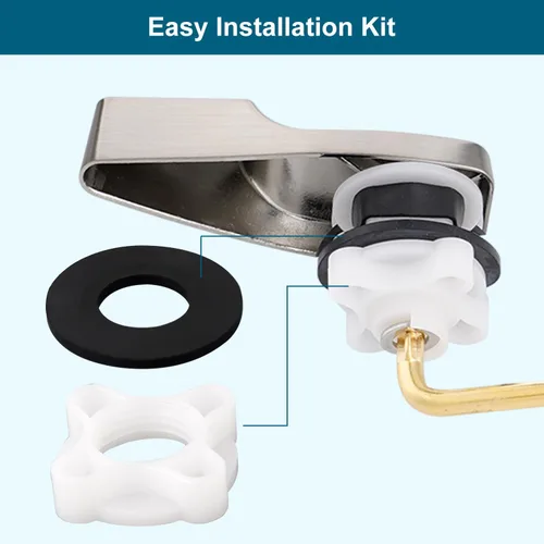 Miniatura 6 de Kit de repuesto de manija de inodoro de metal universal de montaje lateral compatible con American Standard/Mansfield/Gerber/TOTO/Kohler inodoro