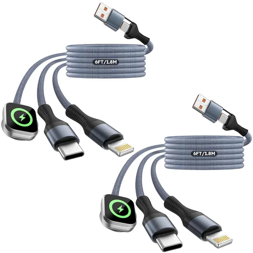 Miniatura 12 de Cruise Essentials - Cable de carga múltiple 3 en 2 para iPhone Watch Charger/iPhone 17/IP, iWatch Charger, Travel Camping Essentials compatible