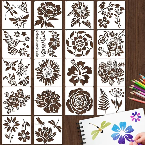 Miniatura 12 de 72 plantillas para el día de San Valentín de 3 x 3 pulgadas para pintar, diseño de corazón rojo, beso, rosa roja, flecha de Cupido, plantillas