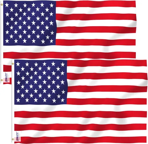 Miniatura 11 de ANLEY Fly Breeze Bandera Nacional Americana 4x6 Pies Poliéster - Color Vívido y Resistente a la Decoloración - Cabecera de Lona y Ojales de Latón
