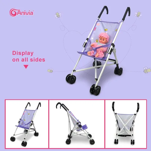 Miniatura 4 de Anivia Colección de Cochecitos de Juguete Cochecito de Muñecas Accesorios de Muñeca para Niños Pequeños 1-3 Diseño de Corazón Regalos para Niños
