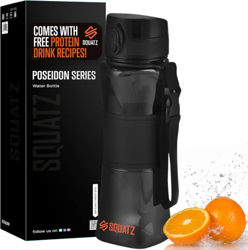 Miniatura 16 de SQUATZ Poseidon Series - Botella de agua deportiva de 78 onzas – Botella de agua deportiva de gran volumen de boca ancha para gimnasio, con hebilla