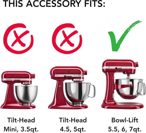 Miniatura 2 de KitchenAid Batidor de repostería para batidoras amasadoras de pie con tazón elevable - KSMPB7SS