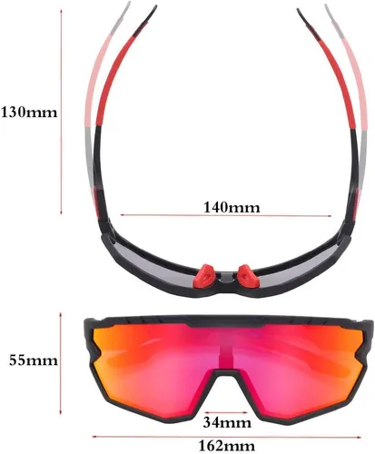 Miniatura 3 de Polarized Men Women Sports Sunglasses, UV400 Wrap-Around Cycling Baseball TR90 Eyewear for Fishing Driving Softball