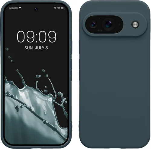 Miniatura 224 de kwmobile Funda compatible con Google Pixel 9 Pro - Funda protectora delgada de TPU para teléfono - Acabado mate suave - Negro mate