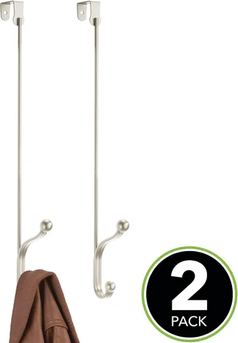 Miniatura 2 de mDesign Estante organizador de almacenamiento moderno de metal para colgar abrigos, sudaderas, sombreros, bufandas, bolsos, correas, toallas, batas