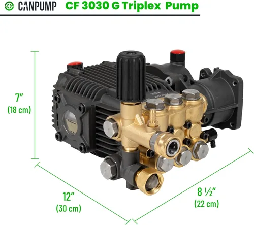 Miniatura 6 de Bomba de alta presión 3.1 GPM 3000 psi 6.5 HP con eje de 3/4 de pulgada para Cat General AR