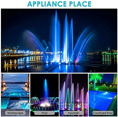 Miniatura 6 de Luces LED subacuáticas IP68, foco sumergible que cambia de color, luz de piscina subacuática, lámpara de inundación para fuente, estanque, jardín