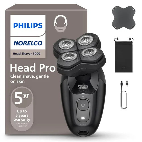 Miniatura 12 de Philips Norelco Head Shaver Pro 9000 Series - Afeitadora de calavera para hombres y mujeres, cabezal flexible de 360° y cuchillas ComfortCut para un