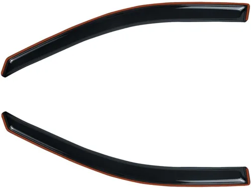 Miniatura 6 de 4 unidades de deflector de lluvia para ventana frontal y trasera en estilo de montaje en canal, tinte de humo oscuro acrílico modificado para Chevy
