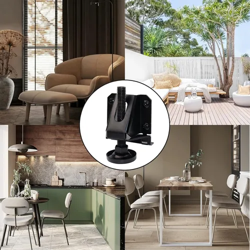 Miniatura 7 de LOSCHEN 16 pies de nivelación ajustables resistentes para muebles, tuercas hexagonales con bloqueo de patas de muebles, para mesa, armarios, banco