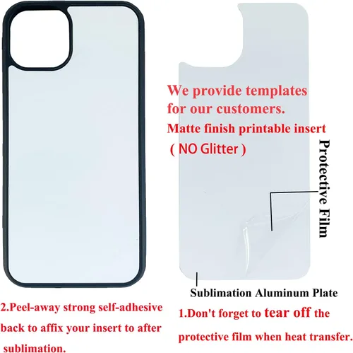 Miniatura 3 de JUSTRY 10 fundas de teléfono de sublimación negras a granel compatibles con Apple iPhone 13, 6.1 pulgadas (2021), fácil de sublimar bricolaje, 2