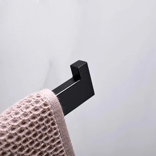 Miniatura 7 de TASTOS Soporte de toalla de mano premium de acero inoxidable, anillo de toalla de mano cuadrado de alta resistencia montado en la pared, barra