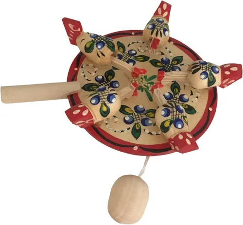 Miniatura 4 de Juego de novedad rusa Paddle Pecking de pollo pintado a mano hecho a mano
