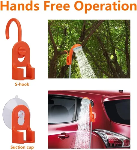 Miniatura 5 de KEDSUM Ducha portátil, bomba de ducha portátil con batería recargable, ducha portátil para campamento, cabezal de ducha portátil al aire libre