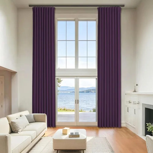 Miniatura 8 de Cortinas opacas de terciopelo beige para dormitorio de 52 x 72 pulgadas de largo, juego de 2 paneles - Cortinas con bloqueo de luz UV y reducción