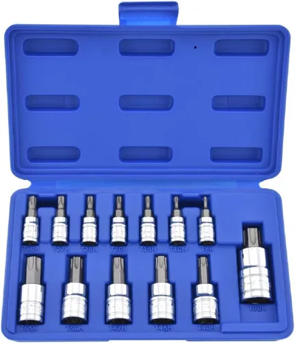Miniatura 10 de NEIKO 10080A - Juego de llaves de vaso de 3/8 pulgadas extra largas Torx Star Bit 7 piezas T10 a T40 4-3/8 pulgadas de longitud