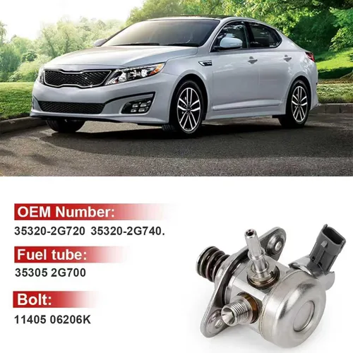 Miniatura 2 de Bomba de combustible de alta presión Compatible con 2009-2014 Kia Optima Sorento Sportage 13-15 Hyundai Santa Bomba de combustible mecánica