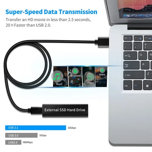 Miniatura 4 de PremiumCord Cable de conexión USB-C a USB 3.0 de 9.8 ft, cable de datos SuperSpeed de hasta 10 Gbit/S, conexión hasta 3 A, conector USB 3.1