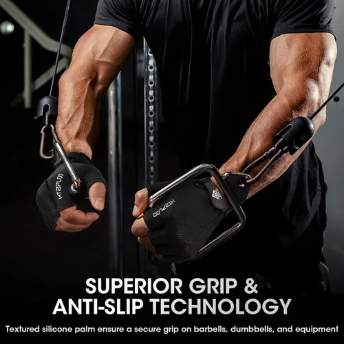 Miniatura 3 de Guantes de entrenamiento para hombres y mujeres, guantes de levantamiento de pesas para ejercicio, entrenamiento de gimnasio, fitness, transpirables