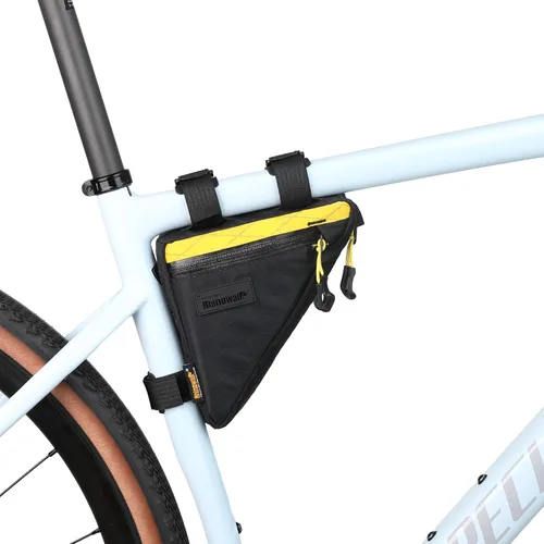 Miniatura 19 de Rhinowalk Bolsa de Marco Frontal de Bicicleta Bolsa Bajo Tubo Superior Triangular Accesorios de Ciclismo de 1.7L de Nylon Ligero para Bicicleta